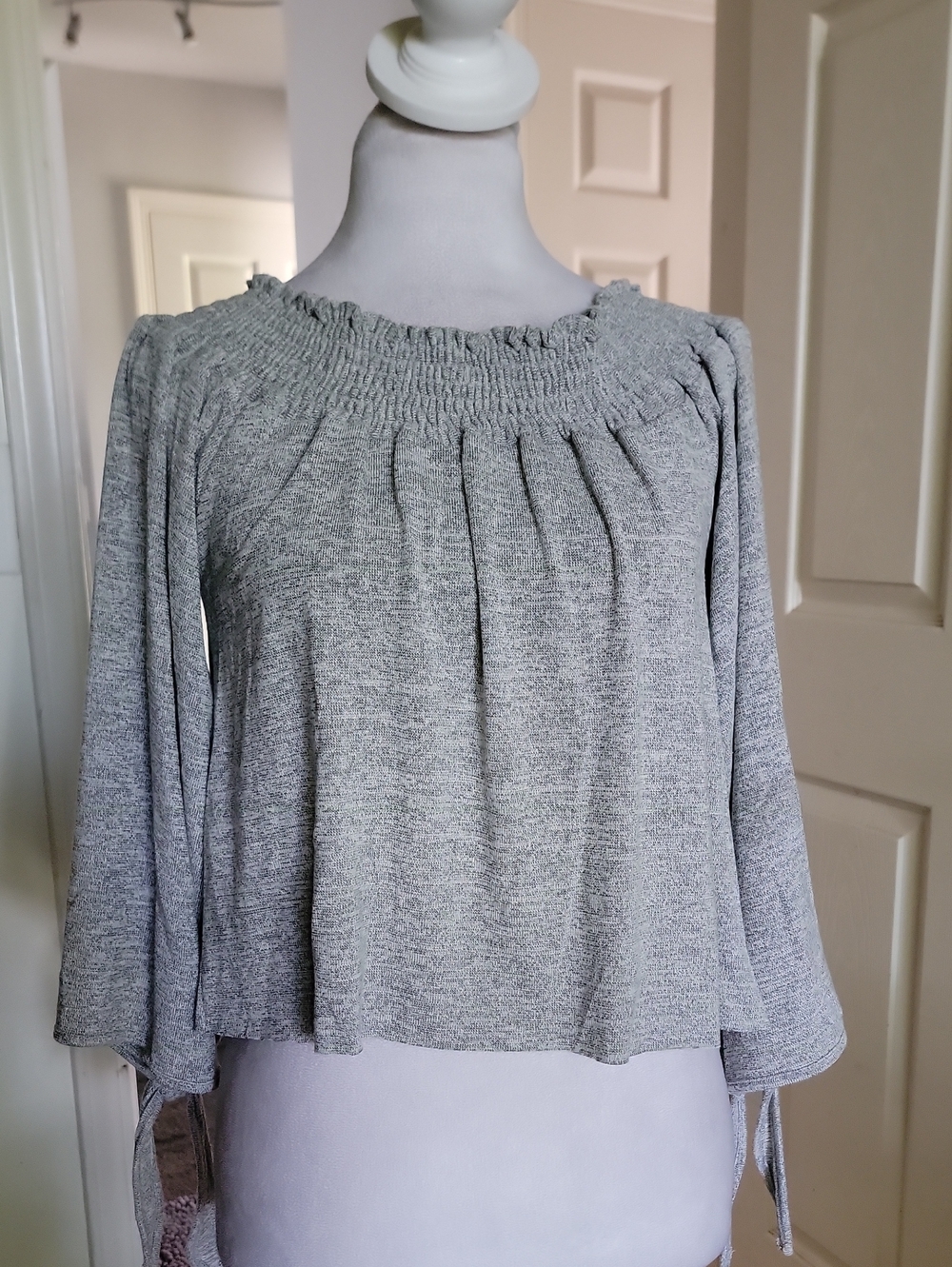 Dainty Hooligan Light Gray Knit Top